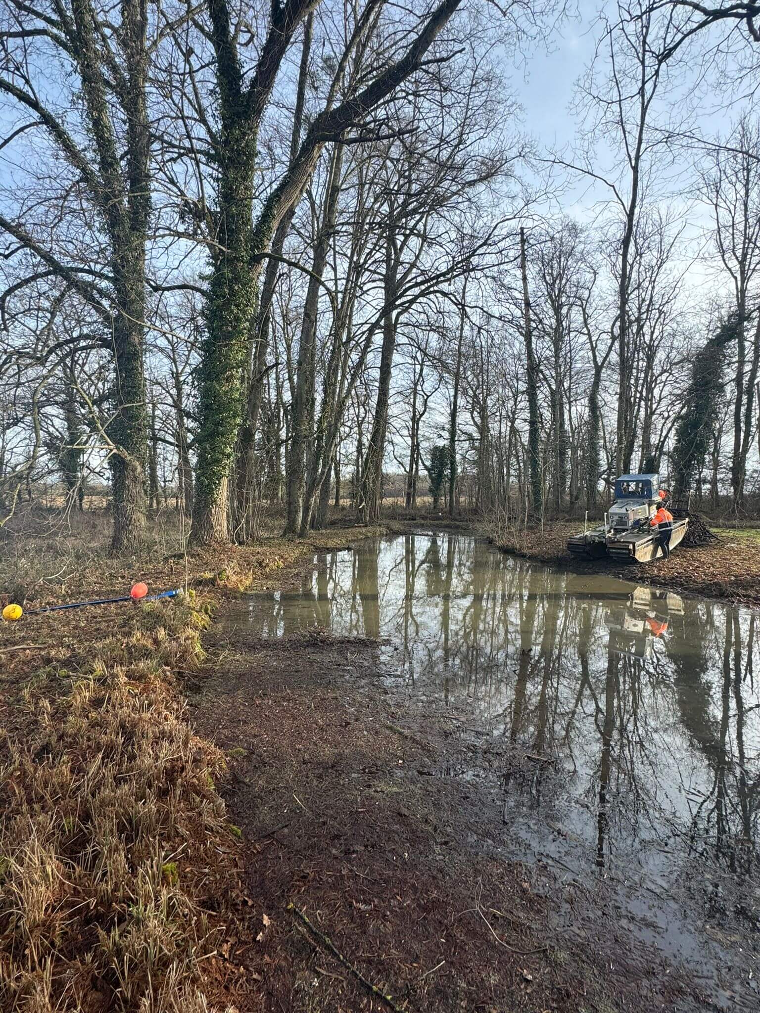 curage d'étang et entretien